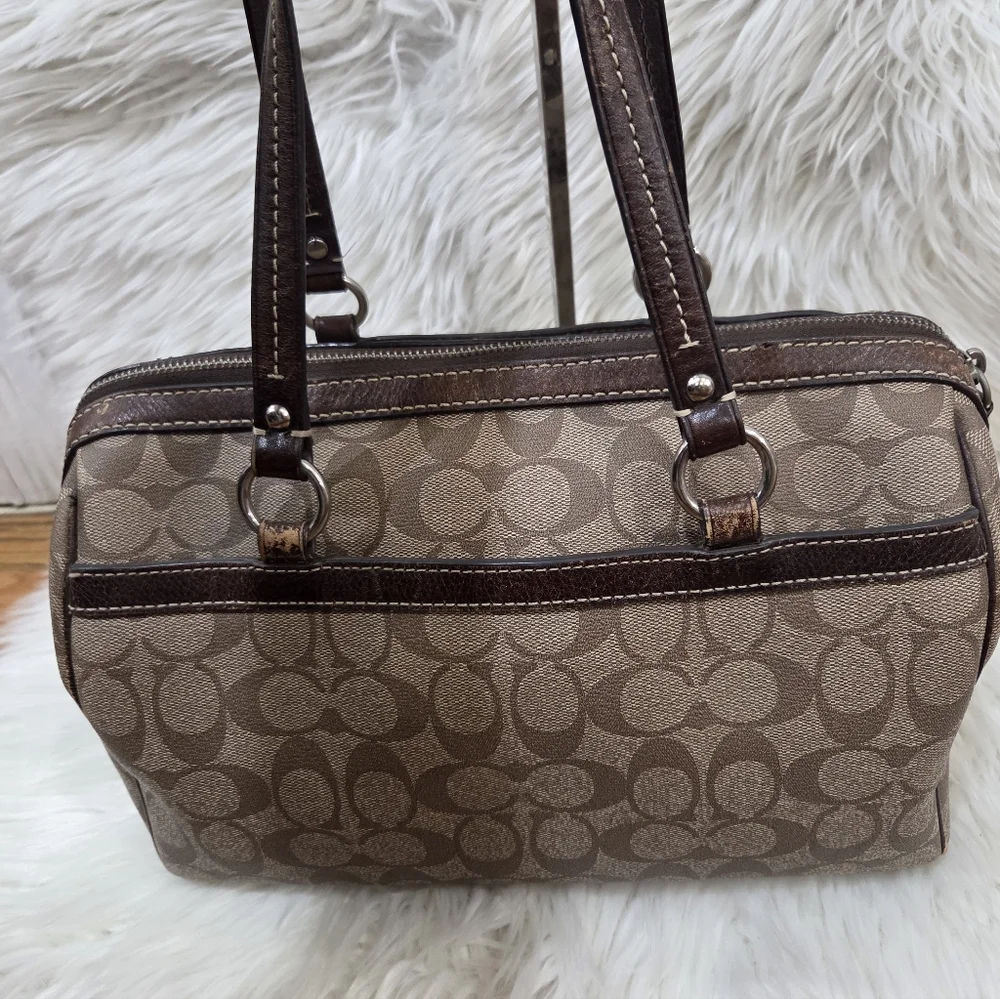 🤎▪️Coach ▪️ Heritage Stripe Signature Satchel (model F14478)  [2010 Year]